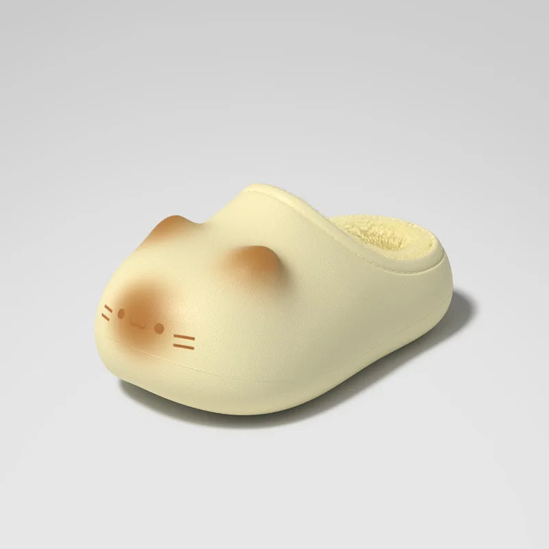 Kawaii Black Cat Paw Slippers – Cute Women’s Cozy House Shoes