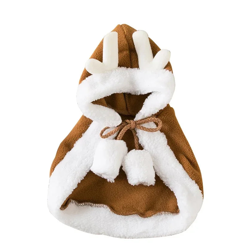 Cat Costume Santa Cosplay Funny Transformed Cat/Dog Pet Christmas Cape Dress Up Clothes Red Scarf Cloak Props Decor