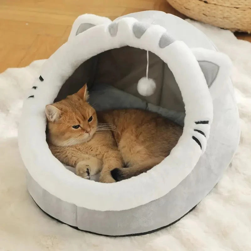 Plush Round Cat Bed