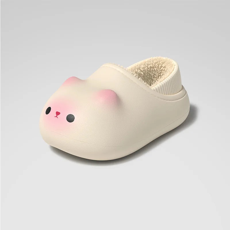 Kawaii Black Cat Paw Slippers – Cute Women’s Cozy House Shoes