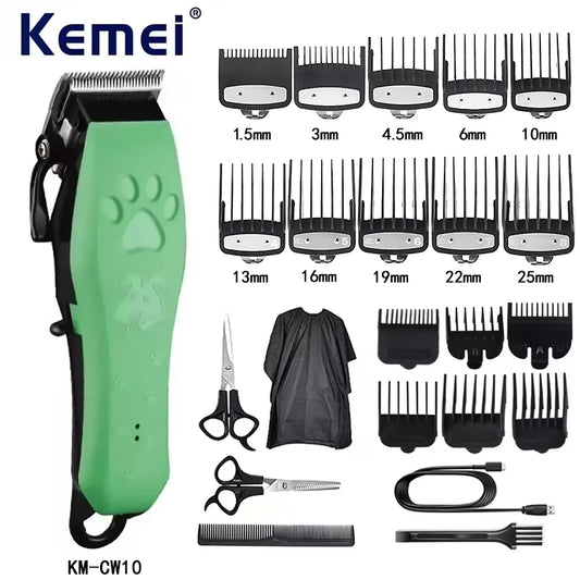 Rechargeable electric pet hair clipper grooming kit for dogs and cats