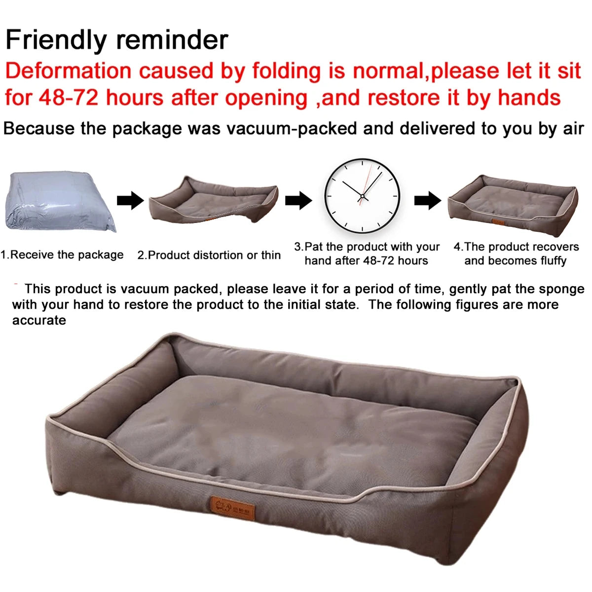 Large Washable Dog Bed