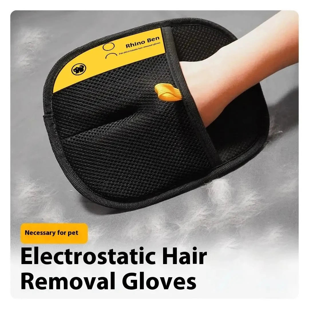 Pet Hair Removal Grooming Glove for Dogs & Cats