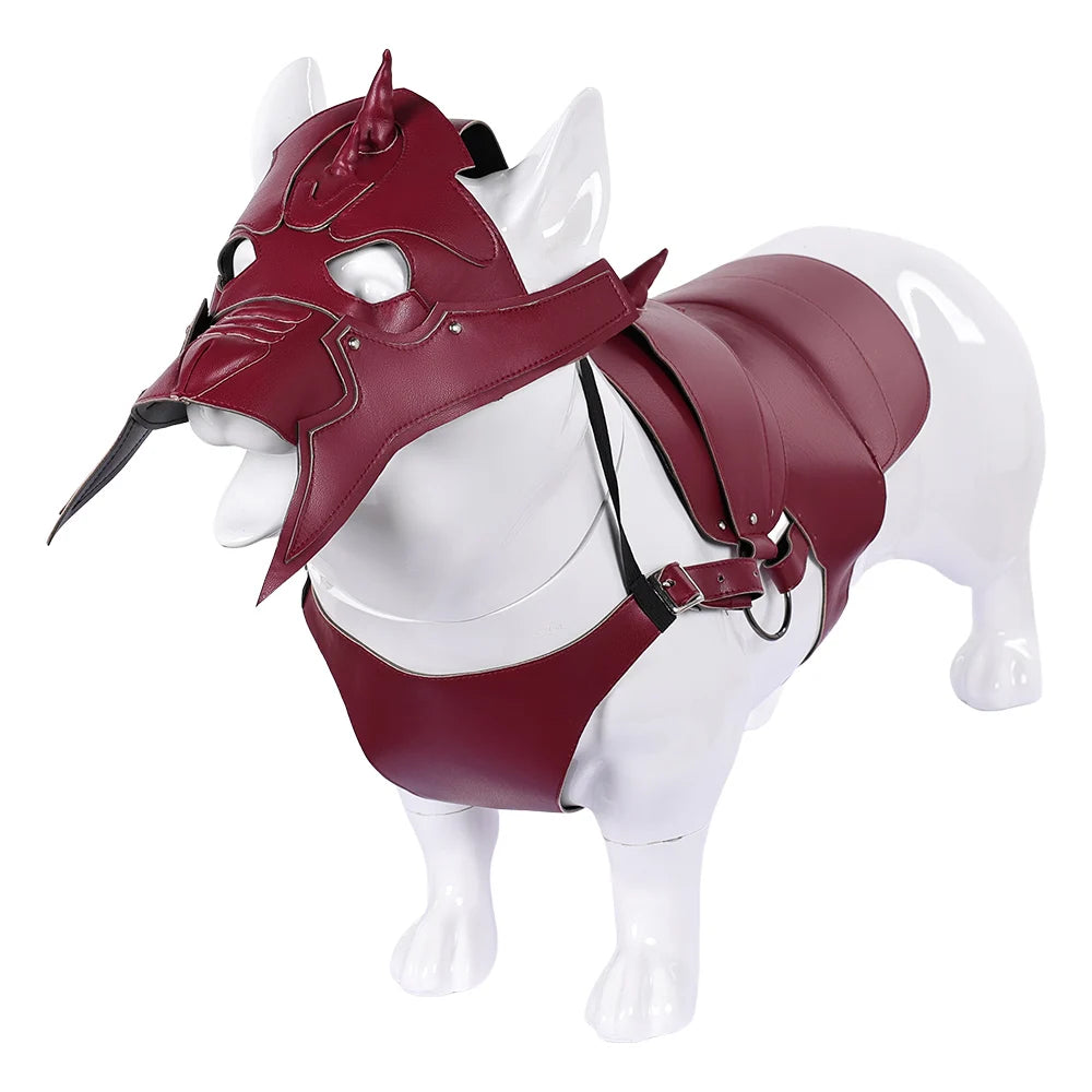 Dog & Cat Battle Cosplay Costume – Funny Pet Warrior Vest & Mask Outfit