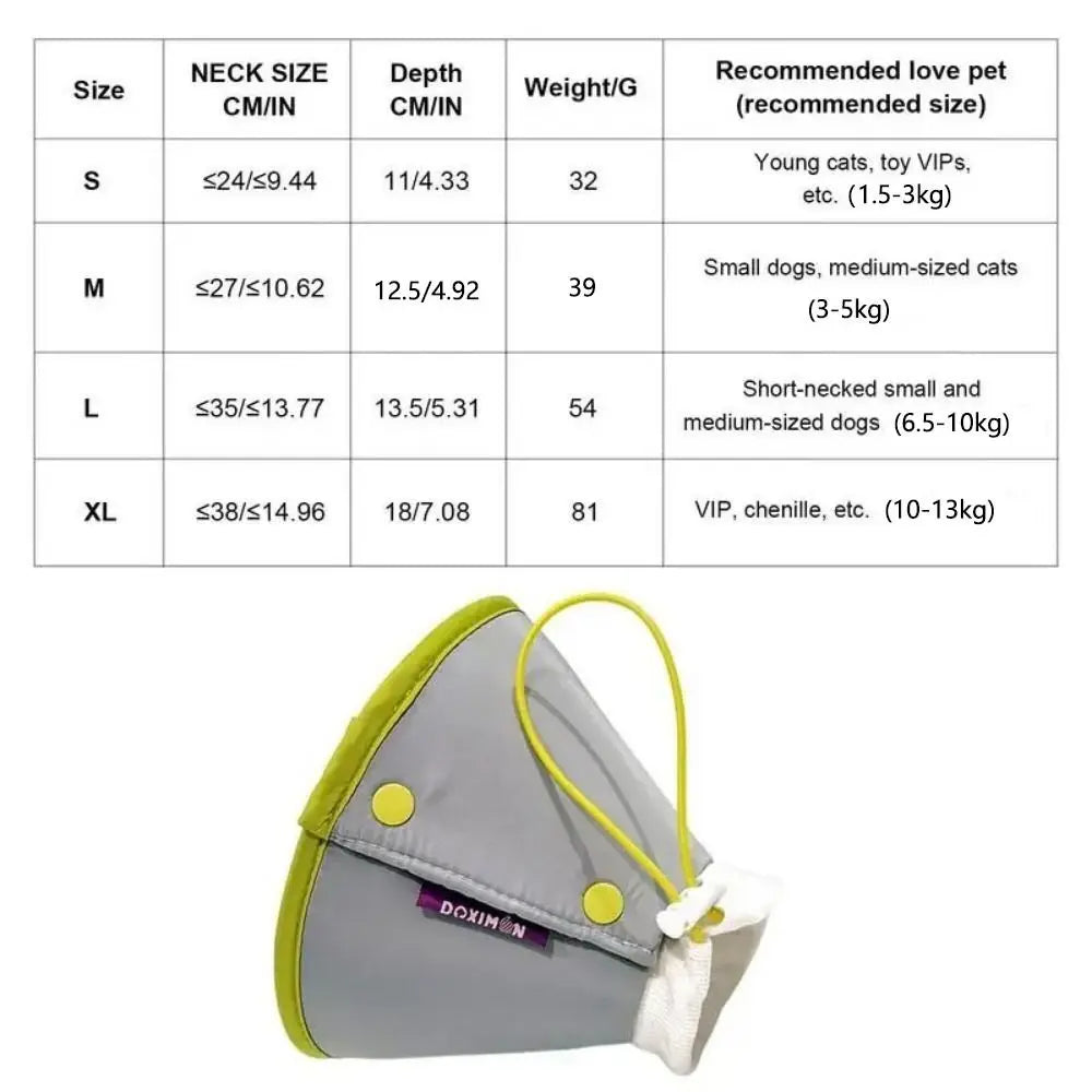 Adjustable Cat Cone Collar Lightweight Anti-bite Elizabethan Collars Easy To Eat and Drink Anti Scratch