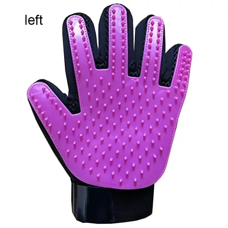 Pet Hair Removal Grooming Glove for Dogs & Cats