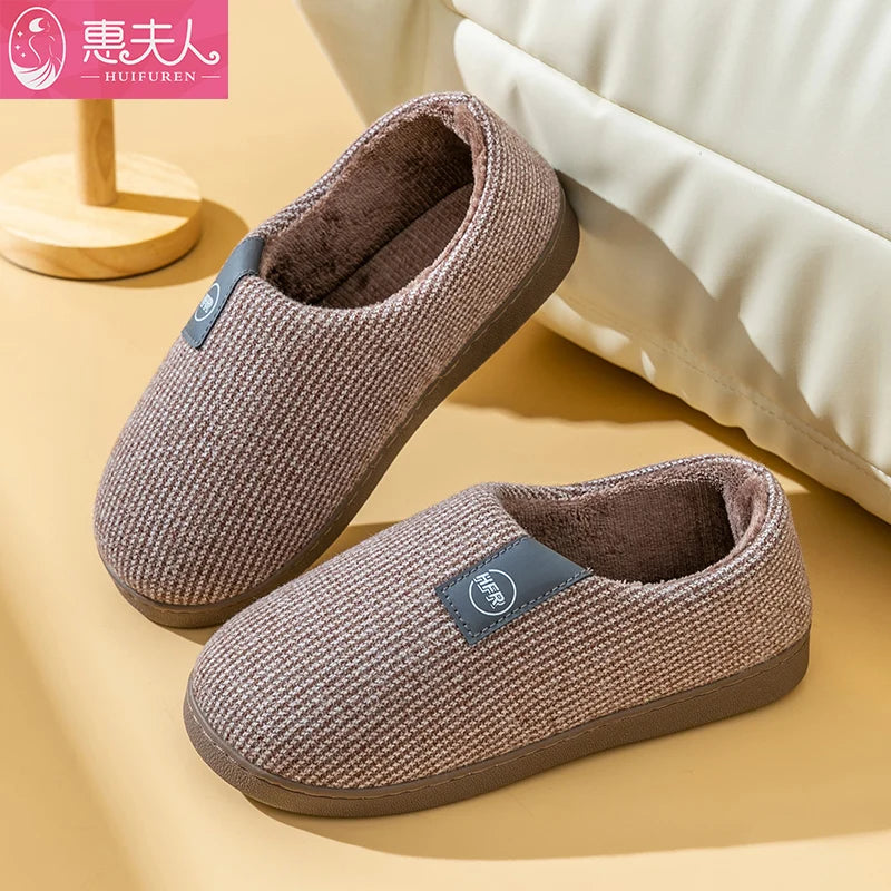 Women’s Purple Plush Platform Slippers – Cozy Winter House Shoes