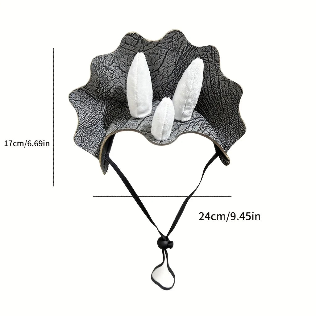 Cute Triceratops Dinosaur Costume for Dogs – Halloween Pet Dress-Up Outfit