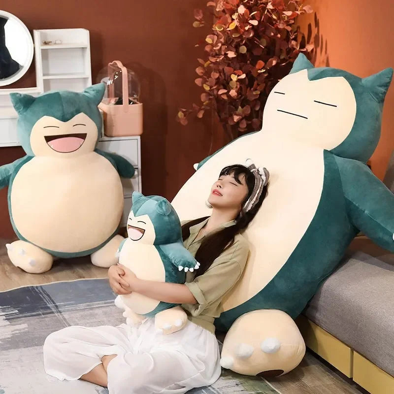 Giant Snorlax Plush Lounge Cushion – Oversized Anime Floor Pillow